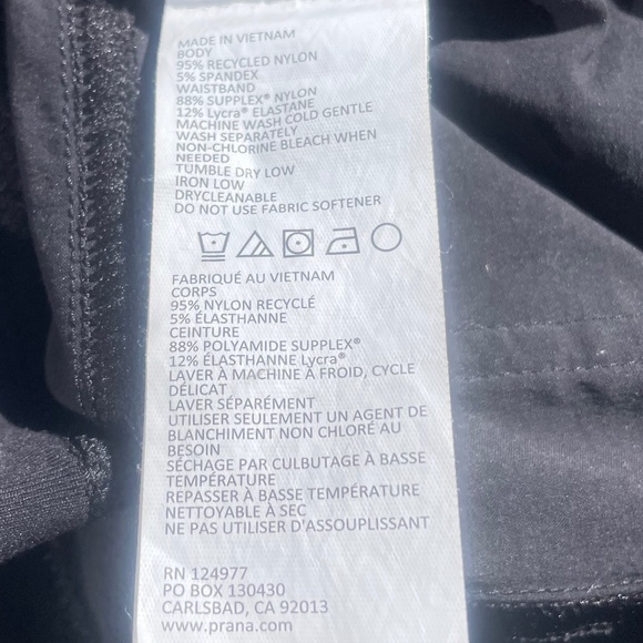 Prana Black Outdoor Summit Capri Pants (Size:  XS) - Picture 5 of 5